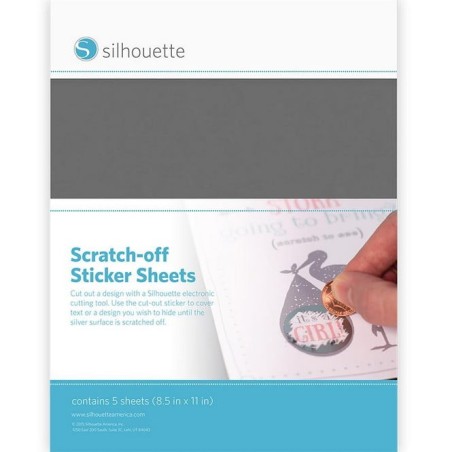 Scratch-Off Sticker Sheets - silver