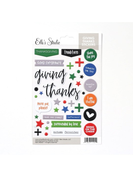 Giving Thanks - Puffy Stickers