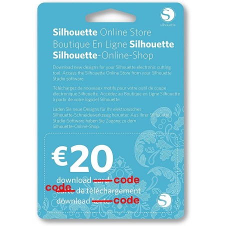 Silhouette elektronischer Code 20 EUR