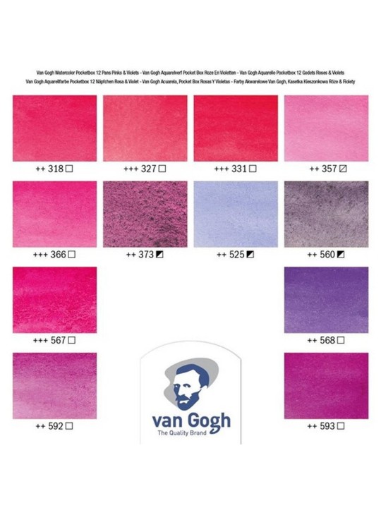 Water Colour Pocket Box - Pinks & Violets