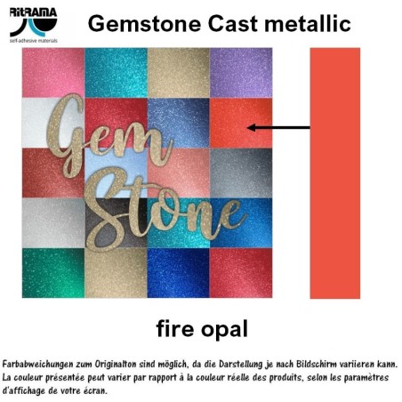 Gemstone Cast metallic - fire opal