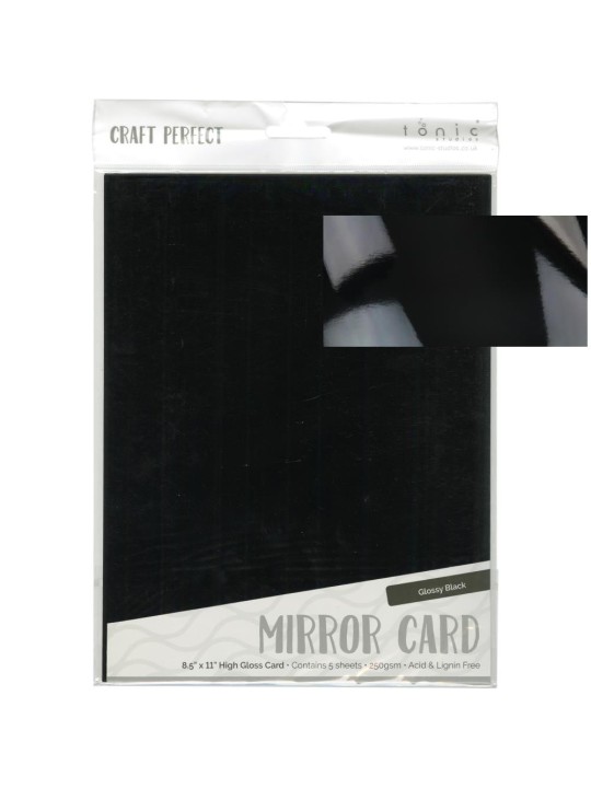 Craft Perfect Mirror Cardstock - Black