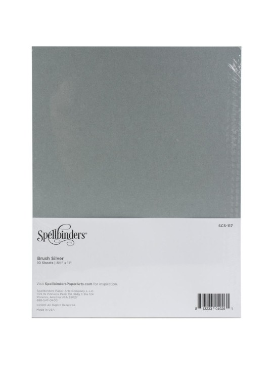 Color Essentials Cardstock - Brushed Silver