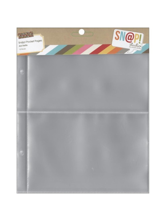 4x6 Pocket Pages for 6x8 Binders
