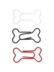 Dog Bone Clips - Red White and Black