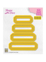 Shape Dies Continue Set of 4 Tags