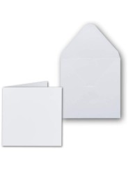 Cards and Envelopes Square - white