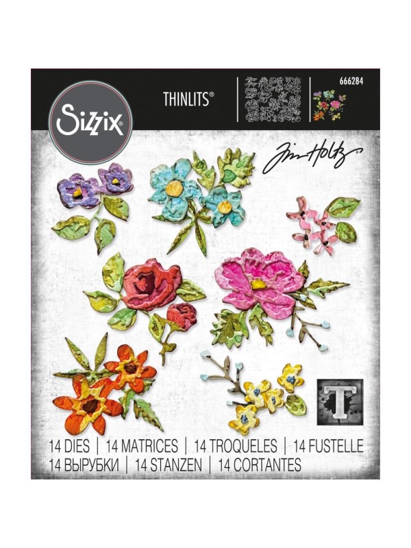 Thinlits Die Set - Brushstroke Flowers Mini