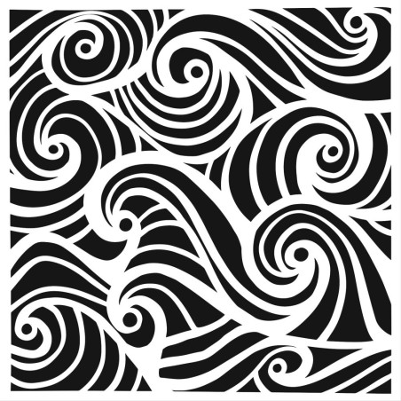 Swirling Waves - Stencil