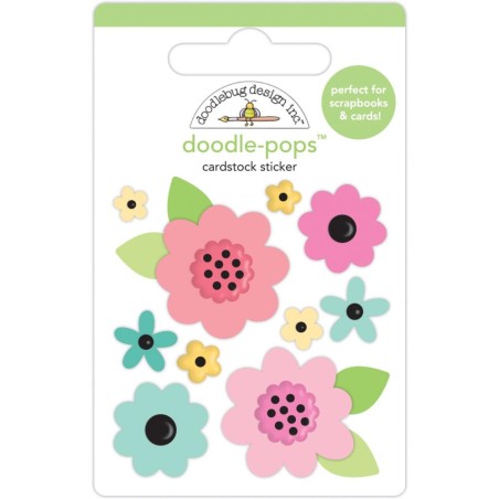 Doodle-Pops 3D Stickers - Flower Garden