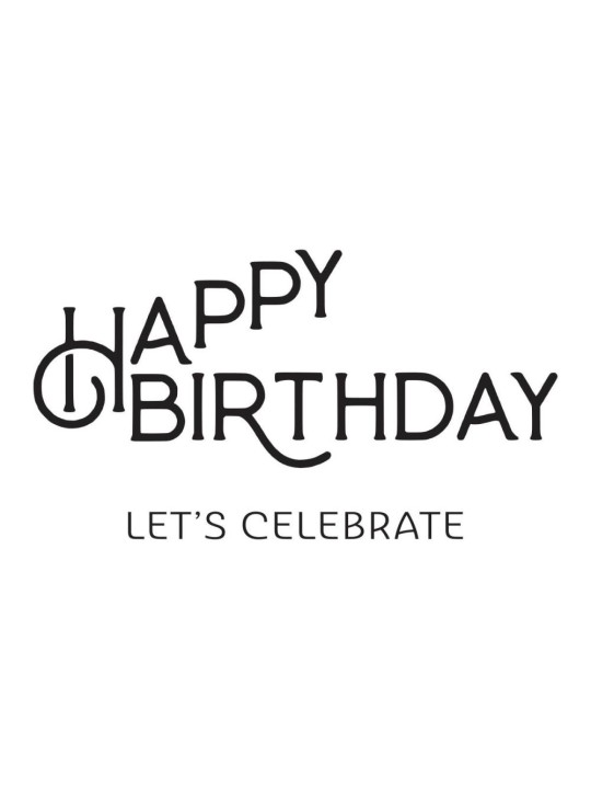 Letterpress Plate - Happy Birthday Celebrate
