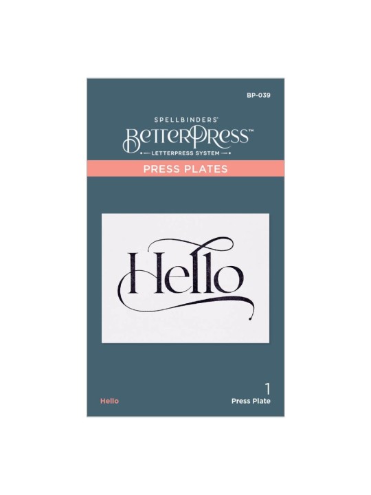 Letterpress Plate - Hello