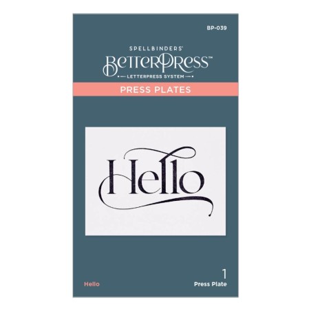 Letterpress Plate - Hello