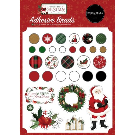 Adhesive Brads - A Wonderful Christmas
