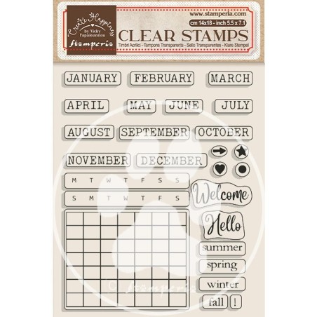 Clear Stamp - Calendar, Monthly