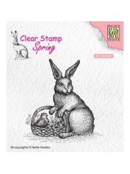 Clear Stamp - Easter Hare with Basket