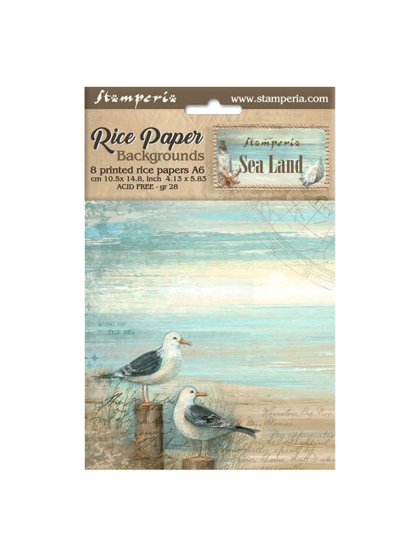 Rice Paper - Backgrounds A6 Sea Land